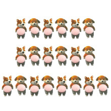 Set van 10 onderhoudende stickers in de vorm van een hond voor-3