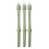 3 Pack ABS Baking Whisk Manual Eggs Beater Mixing Tool-Green 1