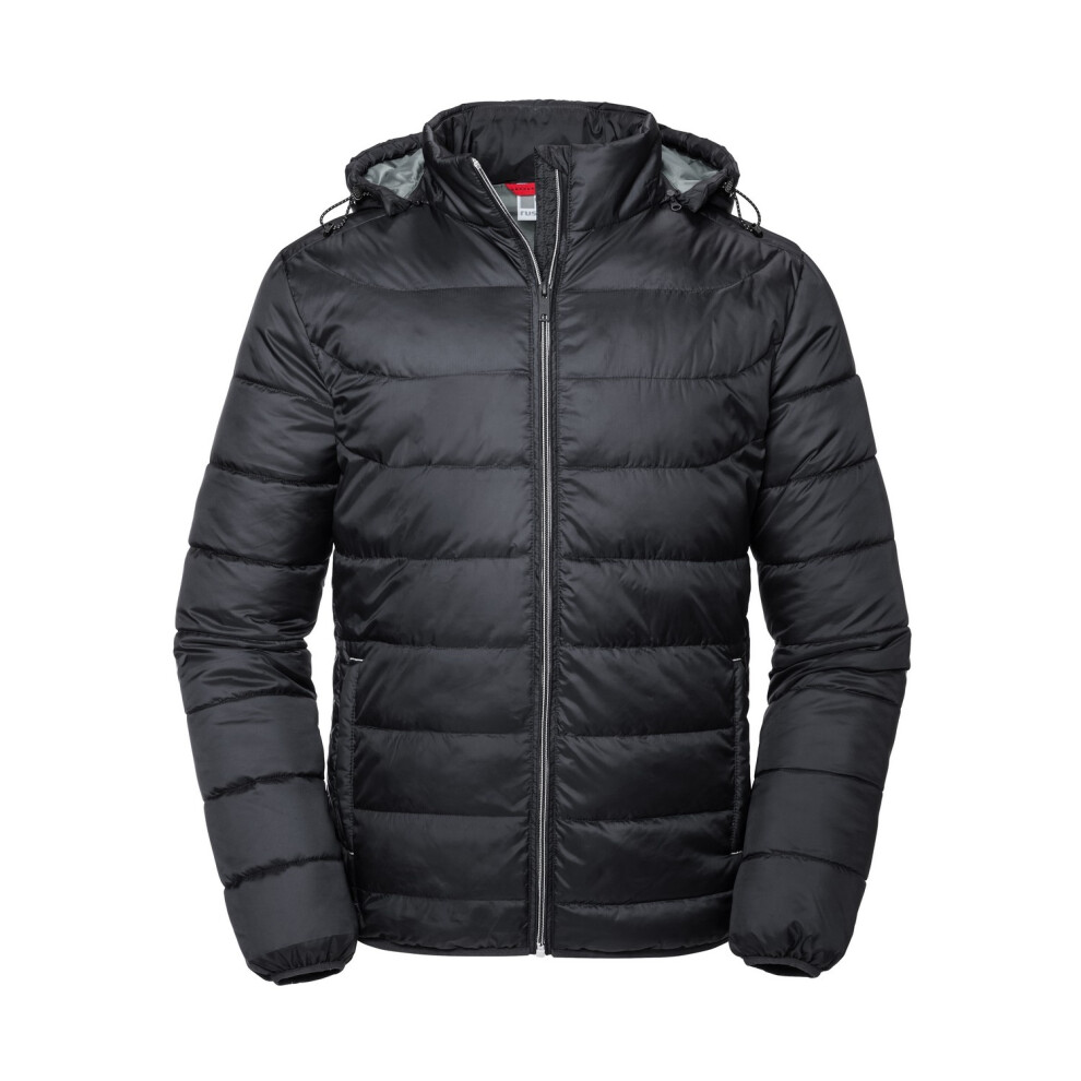 Russell (4Xl, Black) Adults Unisex Hooded Nano Jacket