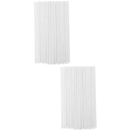 200Pcs Smooth White Paper Candy Sticks for Baking DIY Sweets