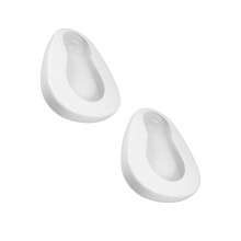 2Pcs Portable Enamel Bedpans for Bedridden Patients Nursing Care White