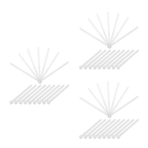 30Pcs Versatile White Plastic Fan Frames for DIY Decorative Crafts