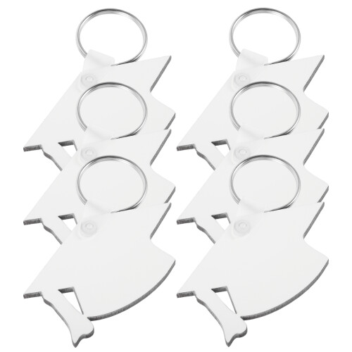 6St Sublimatie DIY Sleutelhanger Ornamenten Wit Mdf Decor