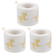 3Rouleaux Stickers De Remerciement Adhésifs Pour Colorés
