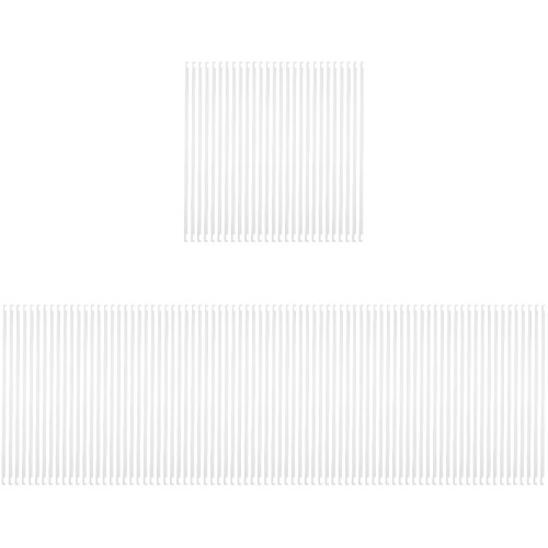 100Pcs White Hanging File Bars Metal Holder for Documents and Bills