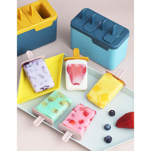 4Moules À Glace En Silicone Rose Pour DIY Crème Maison