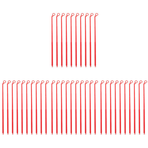 40Pcs Red Plastic Lantern Poles Sturdy Lantern Handles for Decor Use