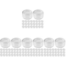 400Pièces Mini Bocaux Transparents Pour Stockage Cosmétique Durable Ps