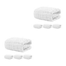 8Pièces Lingettes Coton Bébé Lavable Main Visage Multiusage