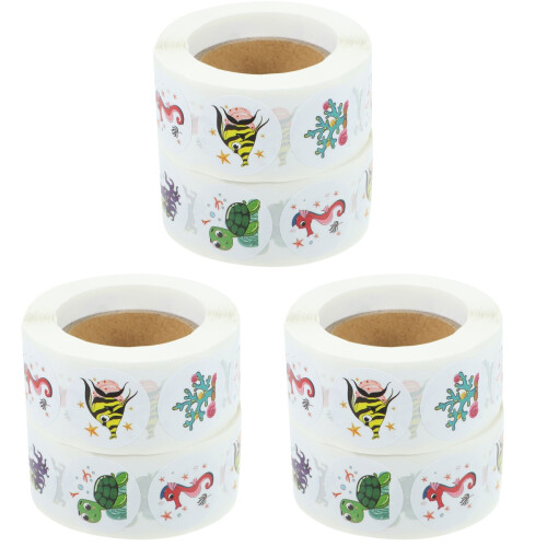 6Rouleaux Stickers Encouragements Pour Décorations De Cadeaux