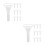 20Pcs Durable White Plastic Wedding Flower Holders for Bridal Bouquets 1