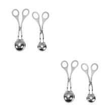 4Pcs Non-Stick Stainless Steel Meatball Scoop and Cake Pop Maker
