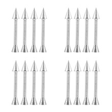 16Pcs Silver Alloy Cake Tips Flower Nails Pastry Cone Holders