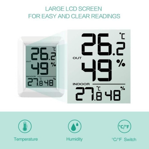 Oria Weerstation - Draadloos Model - Thermometer - Hygrometer - Buitensensor 1