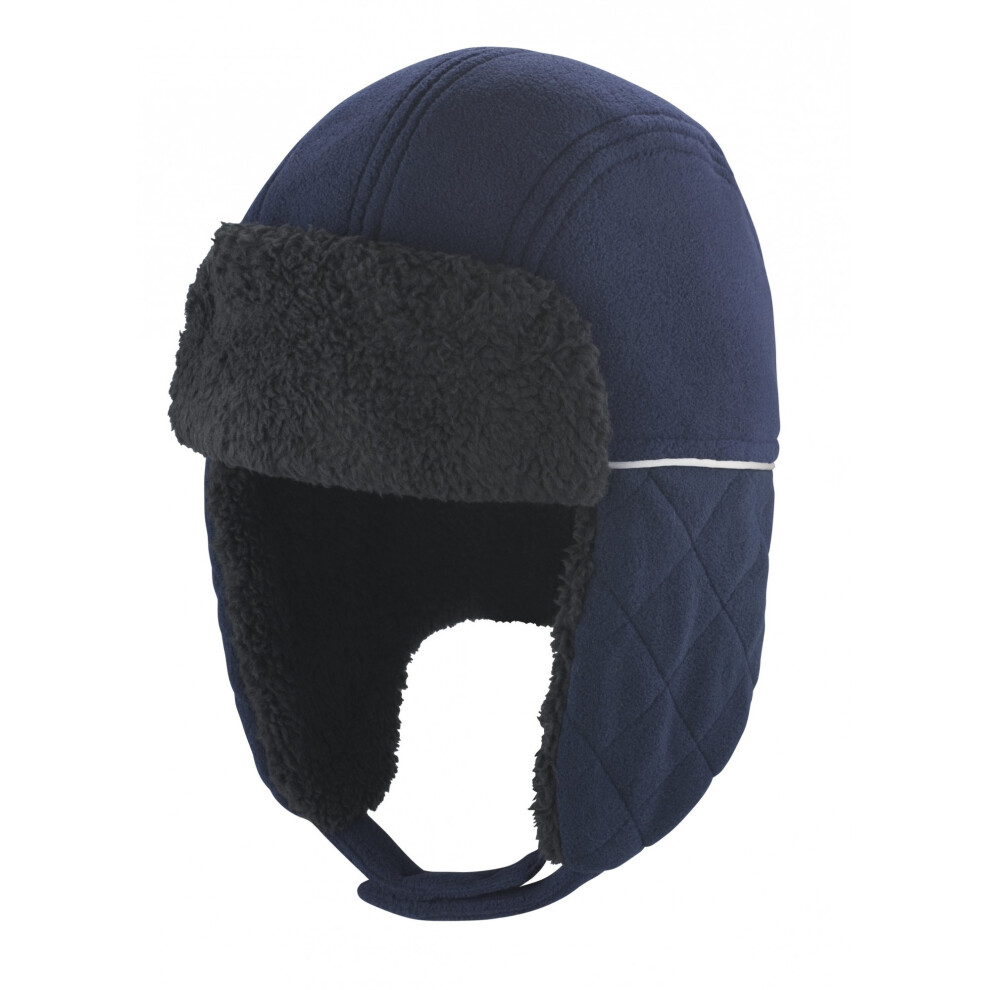 Result (S/M, Navy/Black) Winter Essentials Ocean Trapper Hat