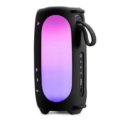 Protective silicone case with buckle and shoulder strap for JBL Pulse5 Bluetooth speaker (Black) 1