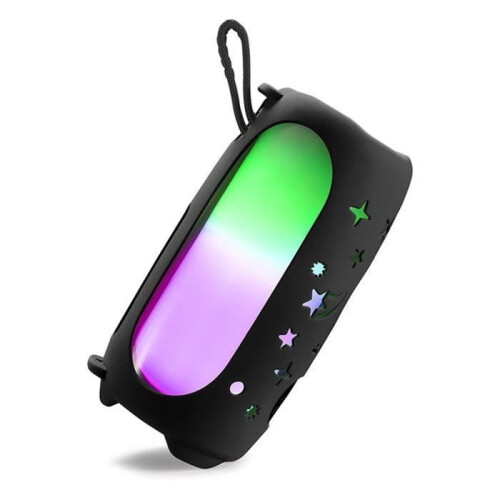 Protective silicone case with buckle and shoulder strap for JBL Pulse5 Bluetooth speaker (Black) 2