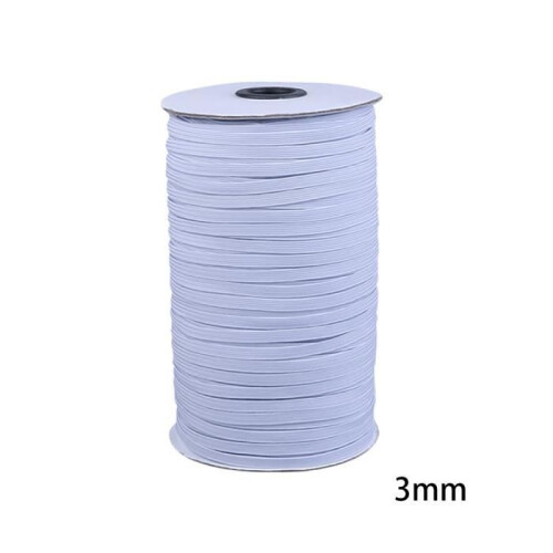 Elastische band - ONEVER - 3 mm - 146 m - Wit - Duurzaam en robuust 1