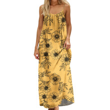 Women Backless Cami Dress, Summer Casual Sleeveless-Orange S