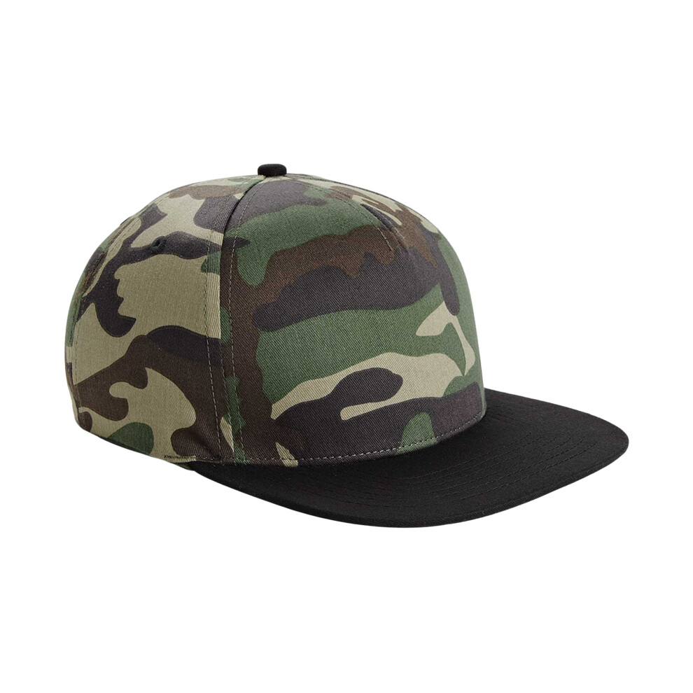 Beechfield (One Size, Jungle Camo/ ) Camouflage Retro Snapback Cap Black