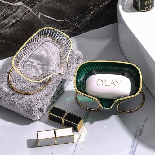 Soap dish - Draining soap dish made of PS material - Single layer - Transparent 2