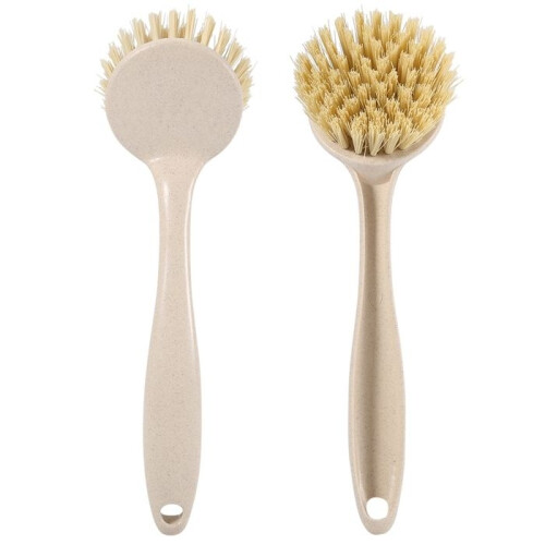 Long-handled hanging kitchen dish brush for household cleaning and versatility 2