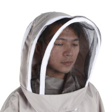 One Piece Beekeeper Suit Gray Cotton Hood