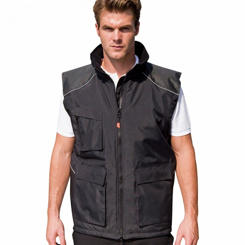 (L, Black) Result Unisex Work-Guard Vostex Bodywarmer / Gilet / Workwear 5054171286515