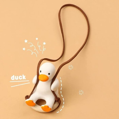 Leuke slingerende eend hanger, slingerende eend autoversiering, slingerende eend autospiegelversiering, verjaardagscadeaus 1