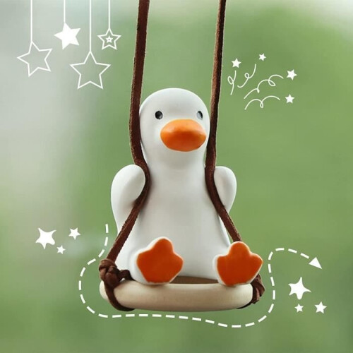 Leuke slingerende eend hanger, slingerende eend autoversiering, slingerende eend autospiegelversiering, verjaardagscadeaus 2