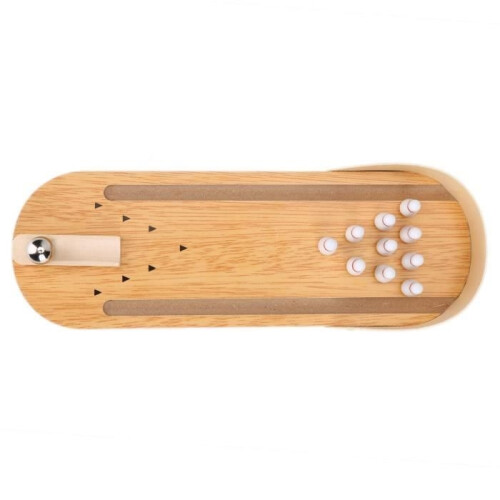 Educational toy - Mini wooden bowling set - Ages 3+ - Interactive - Fun 2