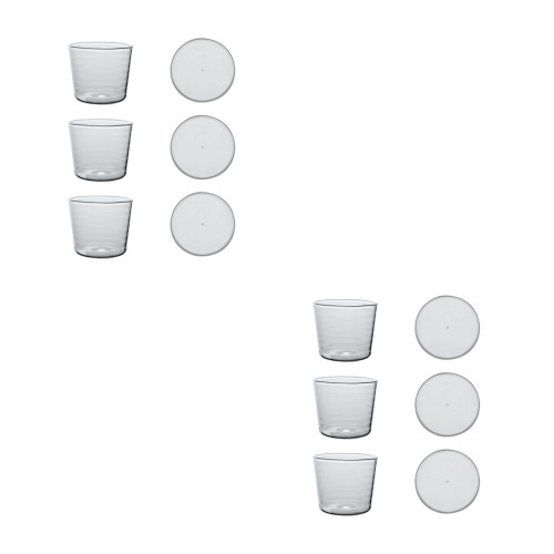 6Pièces Bols En Verre Clair Pour Fruits Snacks Usage
