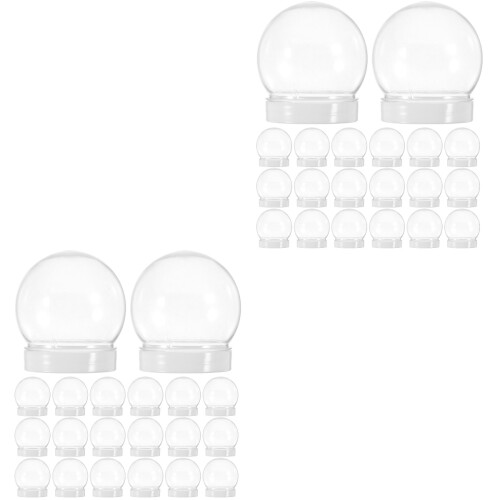 40Pcs Compact Plastic Sweet Jars Clear Candy Holders with Lid 2