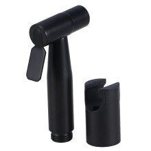2Ensemble Spray Bidet Acier Inox Noire Avec Support Pour