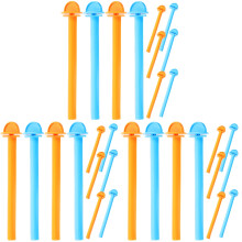 30Pcs Multi-Color Plastic Bird Perches Parakeet Parrot Cage Stand Toys