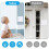 4-Piece Self-Adhesive Wall Switch Cover, Type 86 Reversible Waterproof Wall Socket Cover, White 4