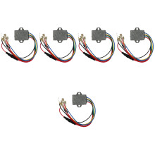 5Pcs Black Plastic Motorcycle Horn Regulator Stabilizer Kit Universal