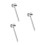 3Pcs Silver Meat Tenderizer Mallet Stainless Steel Cooking Hammer Tool 1