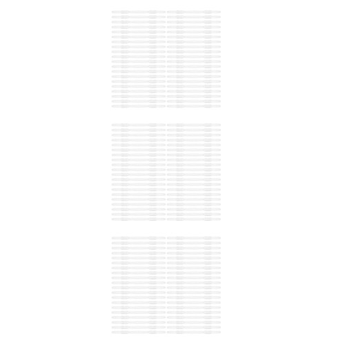 300Pcs White PP Binder Paper Clips for Secure Office File Organizing