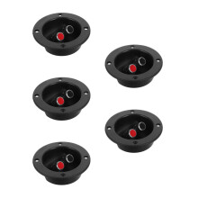 5Pcs Heavy-Duty Speaker Binding Post Terminal Cup Kit Black