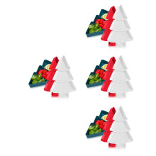 12St Gekleurde Kerstboom Snackplaat: Ps Snoep- En Fruitverdeler