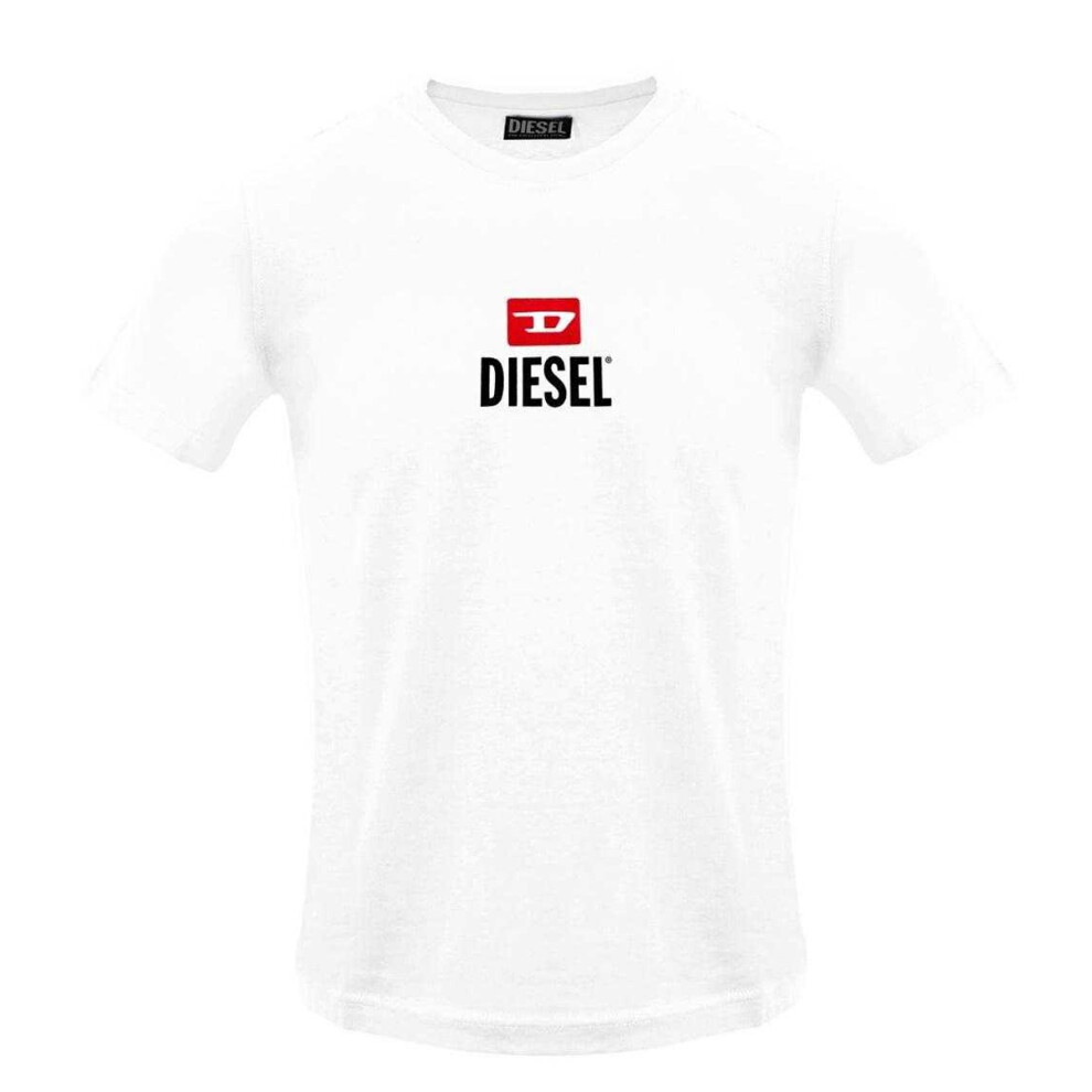 Diesel (L, ) Mens Logo T-Shirt White