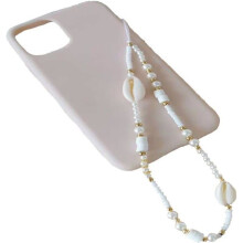 Phone Bracelet with Beads and Synthetic Pearls - Bohemian Style - For Mobile Phone Case (1)