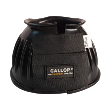 (X Full, Black) Gallop Ribbed PVC Horse Overreach Boots