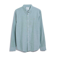 (S, Green) Farah Mens Brewer Slim Shirt