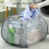 Kitchen Gadgets Clearance Mesh Laundry Basket, wide opening with side pockets, breathable and sturdy, foldable 3