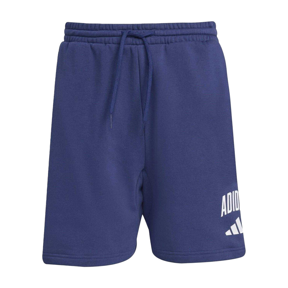 Adidas (S, /White) Mens Sweat Shorts Blue