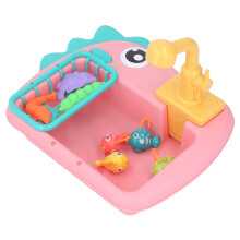 Dinosaurier-Muster Becken-Spielzeug rosa Kunststoff 2x 1,5 V AA