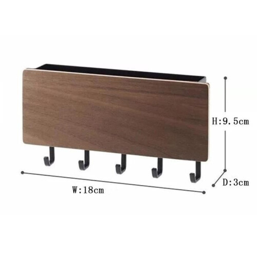 simple decorative retro key holder, rear storage rack, small wall hook, space-saving, easy installation, black 1