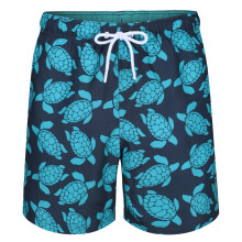 (M, Navy/Turquoise) RIPT Essentials Mens Turtle Swim Shorts